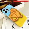 2DFlat Cute Orange Tabby Cat Sleeping on Yellow Surface All inclusive film hard iPhone case, compatible with iPhone 18 Pro Max 17 16 15 14 13 12 11