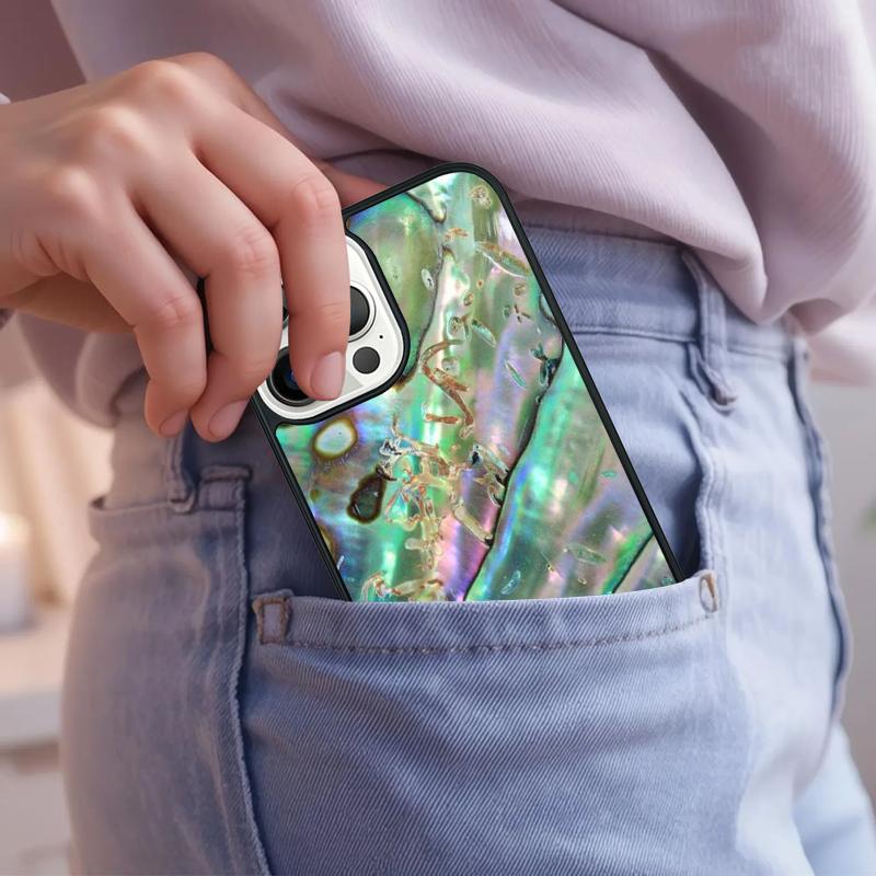 Paua Abalone Shell Phone Case For iPhone 17 Air 15 16e 14 13 Pro Max Coque 12 11 Pro Max PLUS cover