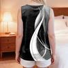 Women Shoulder Surgery Shirt Sleeveless Top with Snap Closure and Floral Print Adjustable Sleeve Design Post Operative Clothing for Recovery
