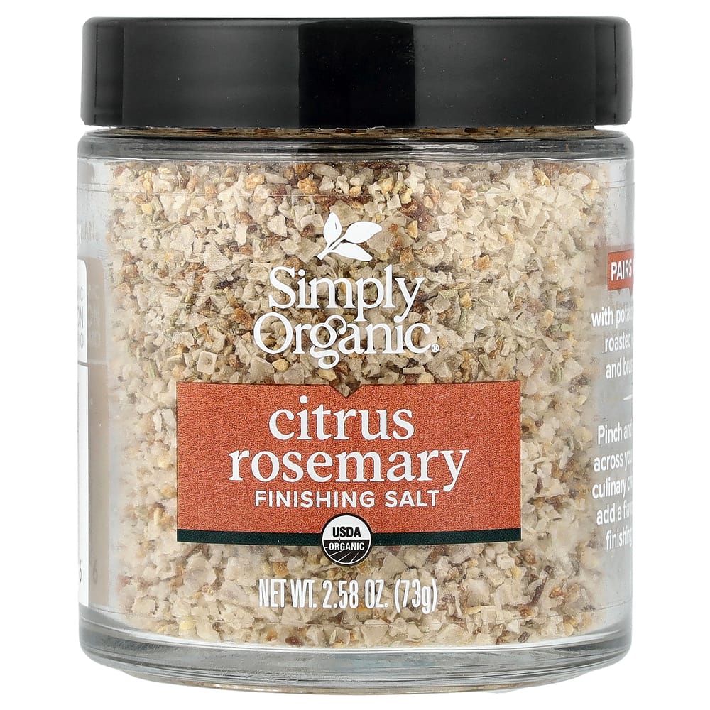 Simply Organic Finishing Salt Citrus Rosemary 73g (2.58oz)
