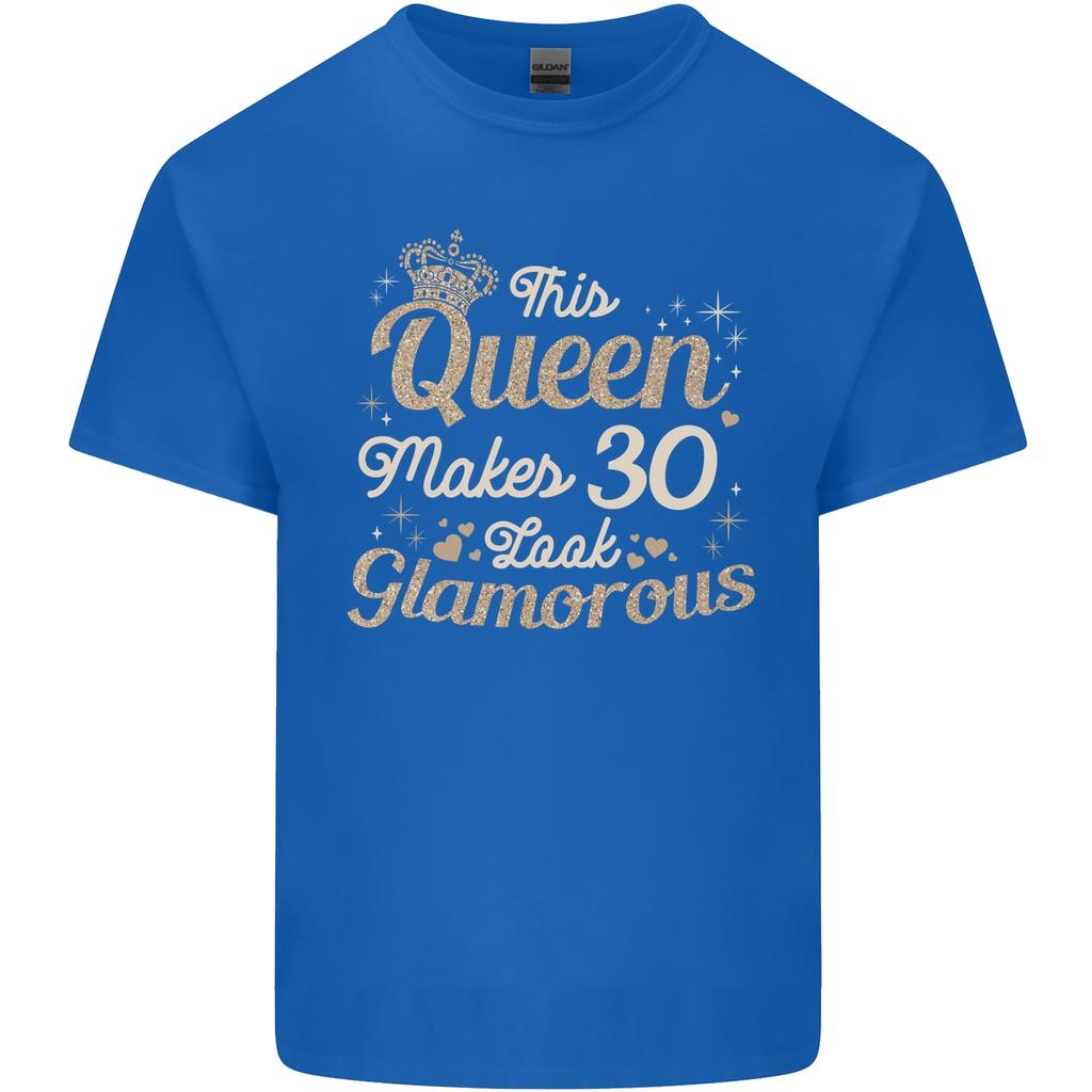 30th Birthday Queen Thirty Years Old 30 Unisexs Light Cotton TShirt