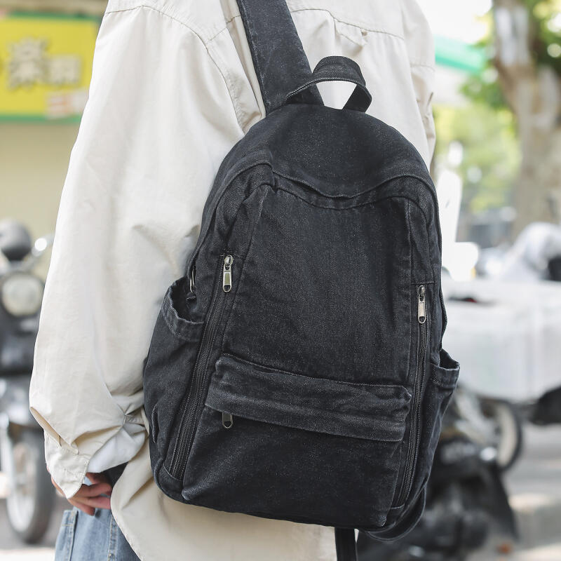 Džínový batoh Ležérní styl Unisex Školní taška Módní cestovní batoh