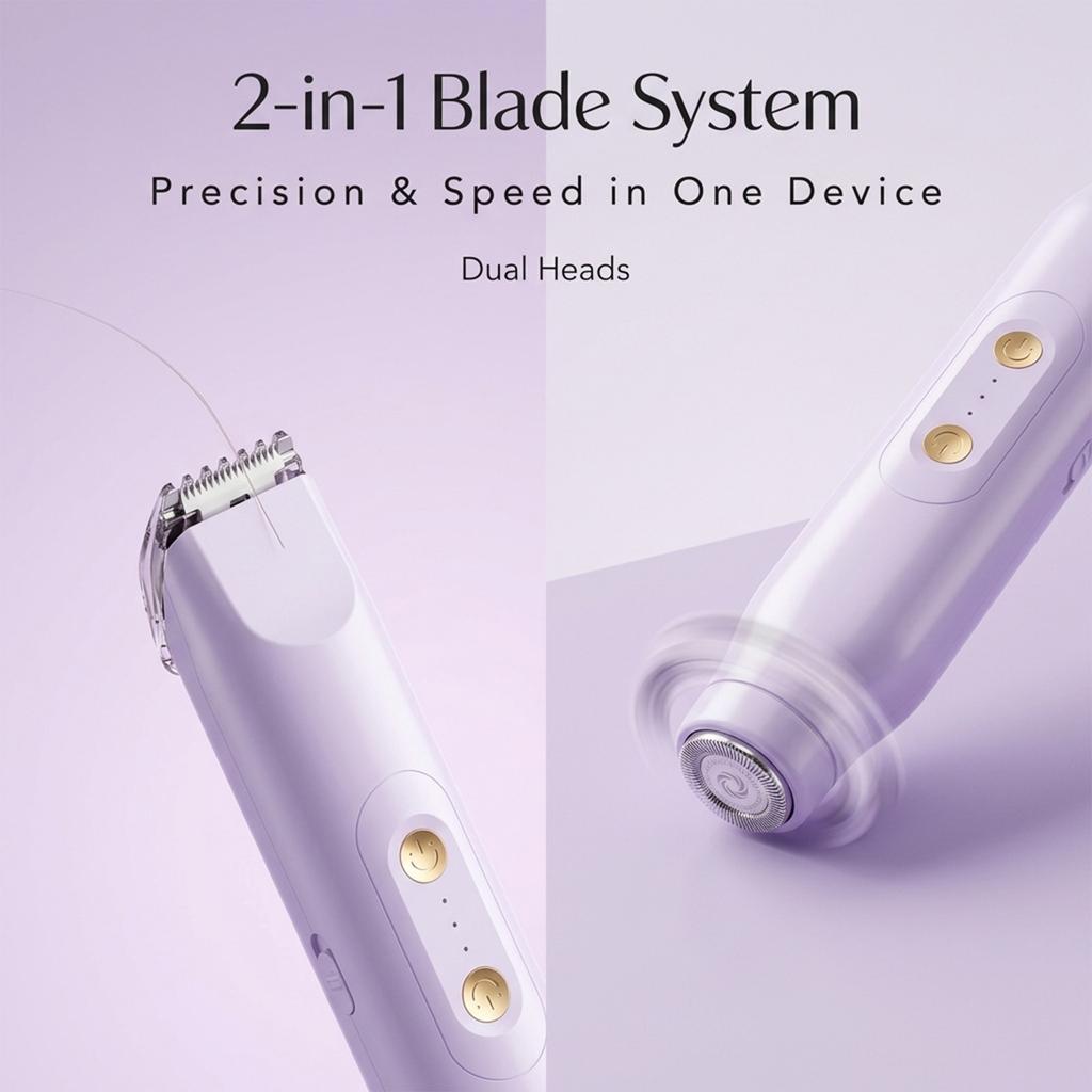 Women's Bikini Rechargeable Electric Shaver For Body And Facial Hair Removal Trimming Of Pubic Hair, Face, Armpits, And Legs