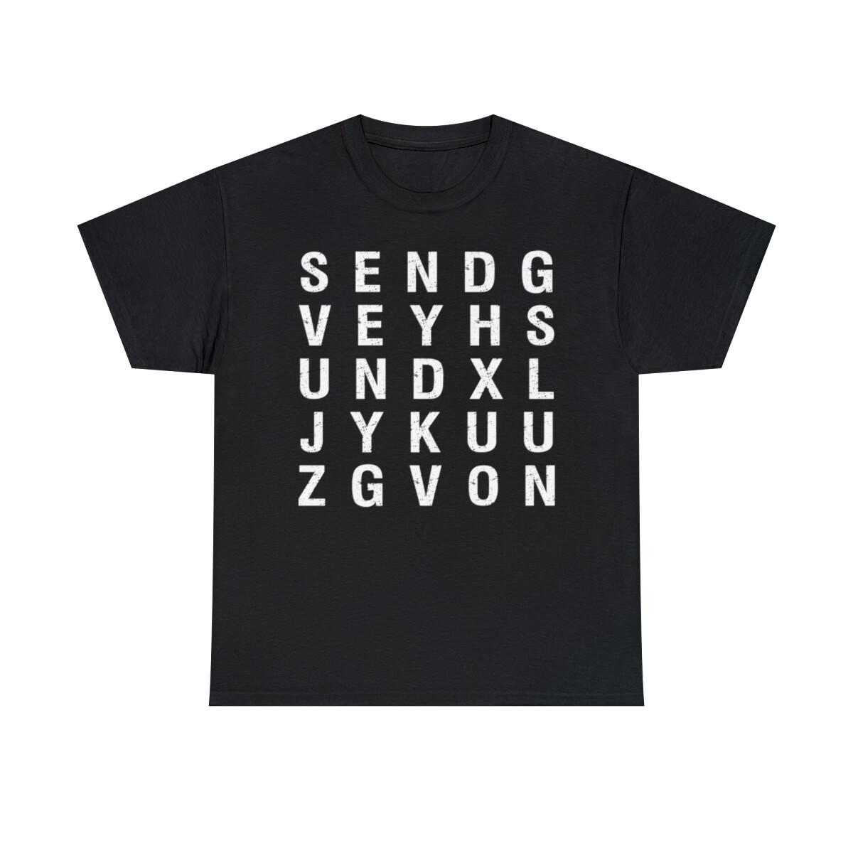 Send Nudes Word Search Graphic T-Shirt, Sizes S-5XL S