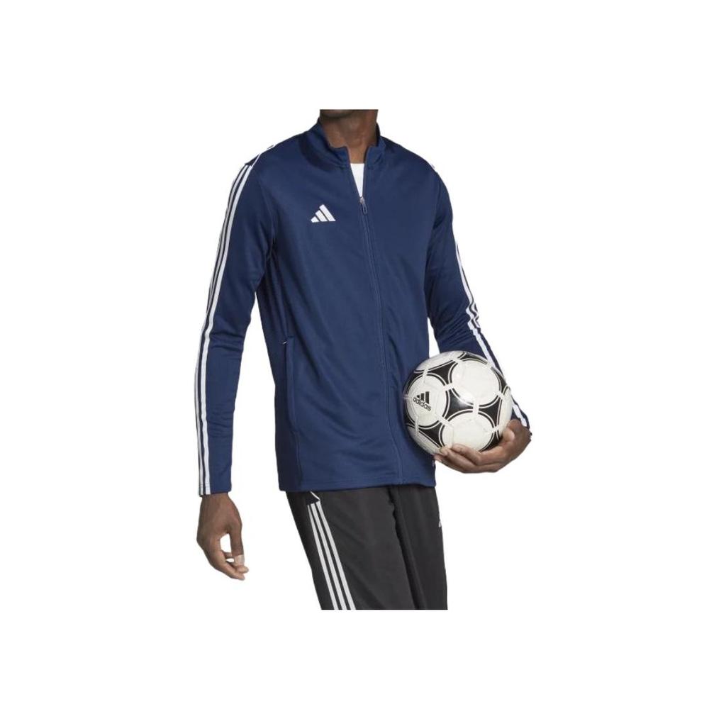 Adidas Retro Sports Stand Collar Zip Long Sleeve Jacket Men Jackets Blue HS3503