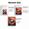 Red Orange Soccer Print thin Flannel Blanket for Bedroom,Living Rooms,Sofas Blankets,Lunch Breaks,blankets fluffy blanket