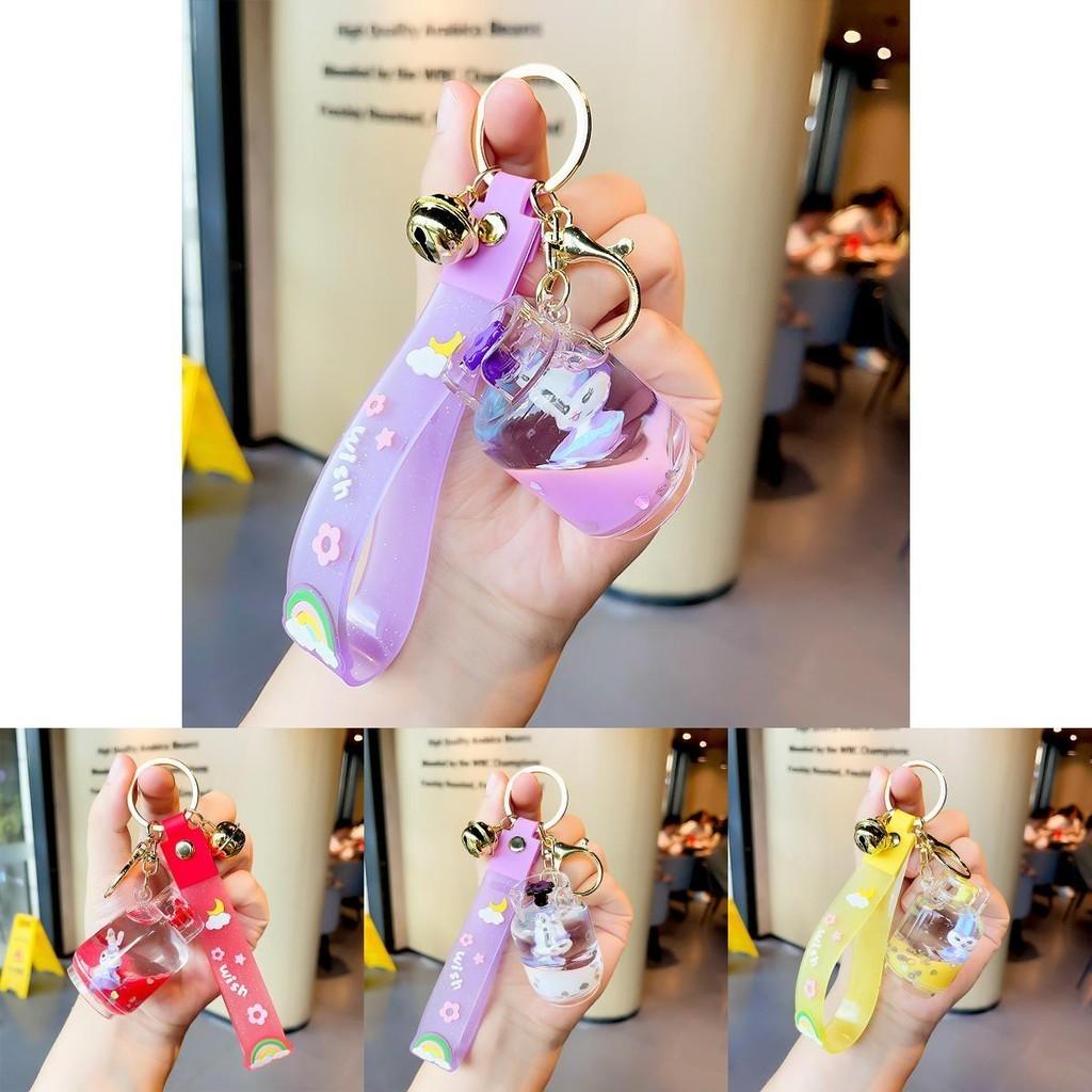 Adorable Soft Rubber Cartoon Oil-bearing Acrylic Bear Keychain Creative Gift