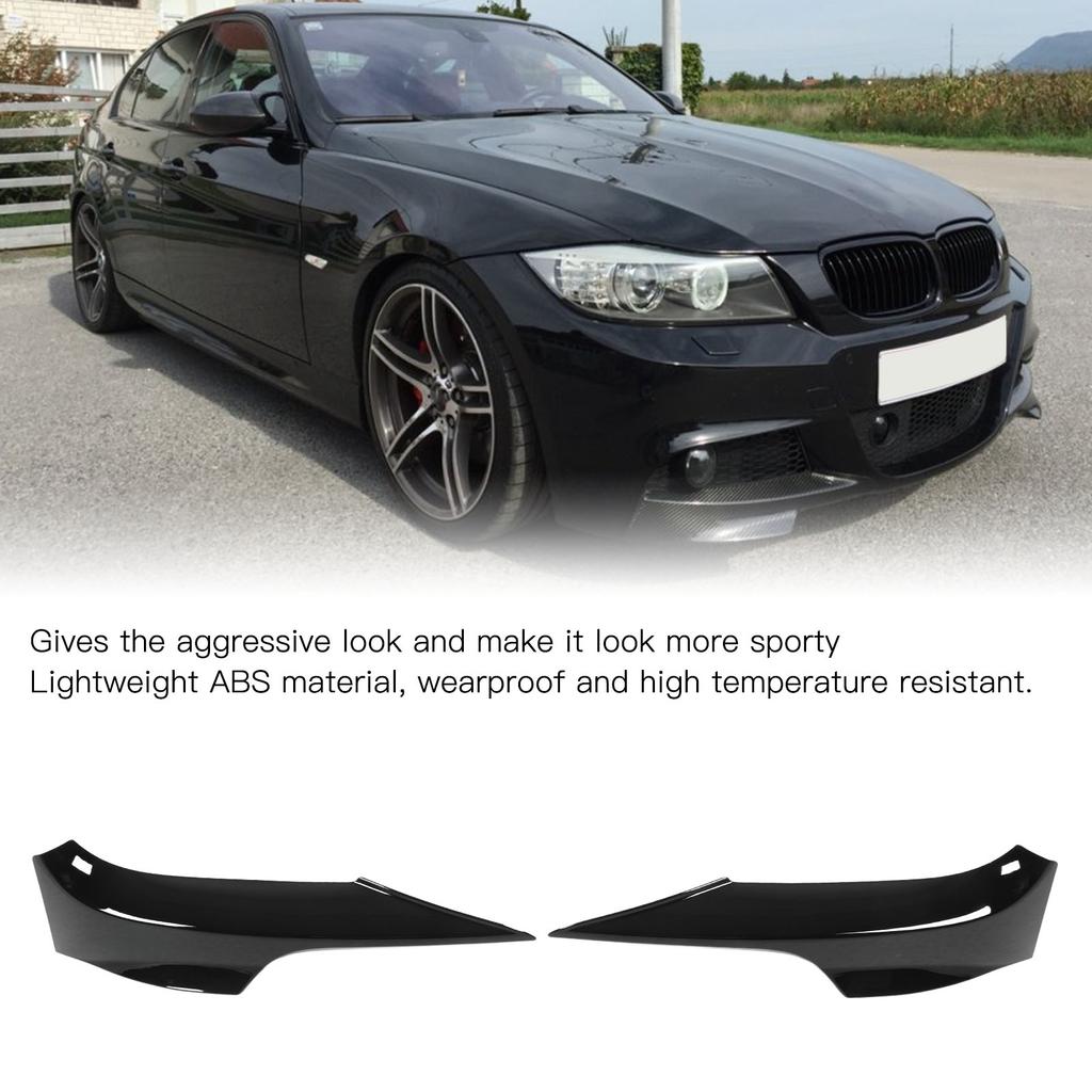 Front Bumper Lips Corner Spoilers Splitters Lower Bumper  or Trim for 3 Series E92 M Sport   2006‑2010