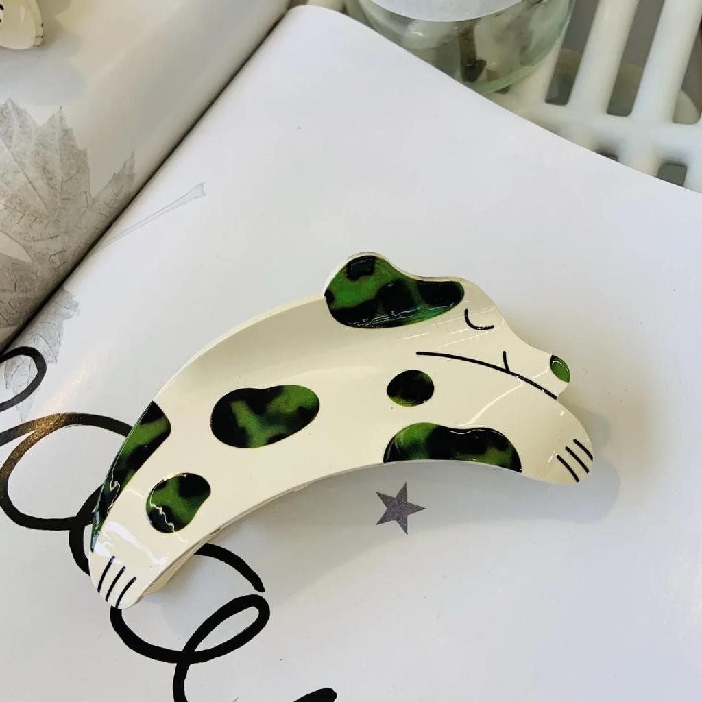 Doamnelor Fashion New Point Drill Puppy Acrylic Grip Clip Simple Hair Clip Cartoon Animal Hair Scratch Dalmațians Dog Head Clip