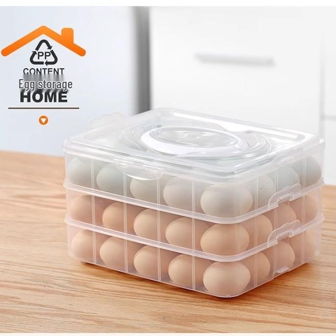 

Многослойный лоток для хранения яиц с сохранением свежести - пищевой пластик для холодильника 31.5*22.5*6.7 cm