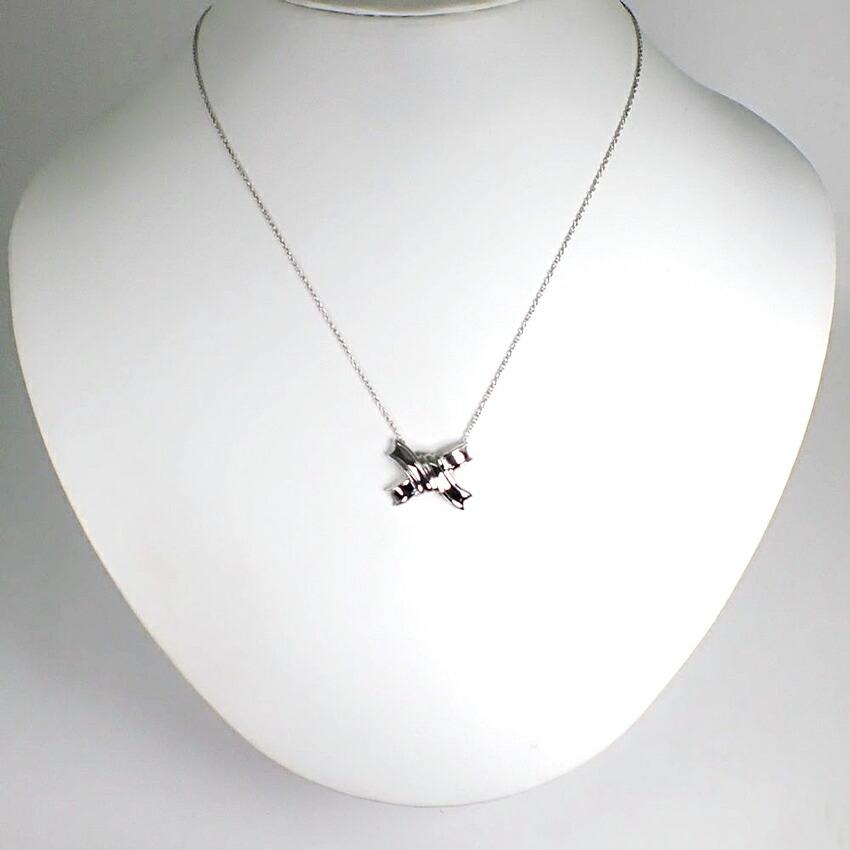 [Used] TIFFANY/Tiffany 925 Vintage Bow Necklace/g468-36