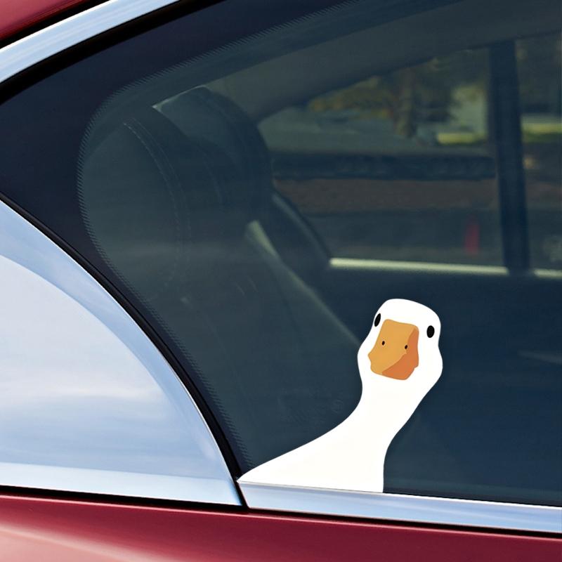 DS97# Weatherproof Vinyl Duck Decal - Add Charm to Your Car or Truck with Our Easy-to-Apply, Adorable Window Sticker 15x15cm