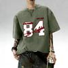 European and American Men's Summer Angry Bear Letter Print Comfortable and Breathable Round Neck T-shirt Outdoor Street Style To