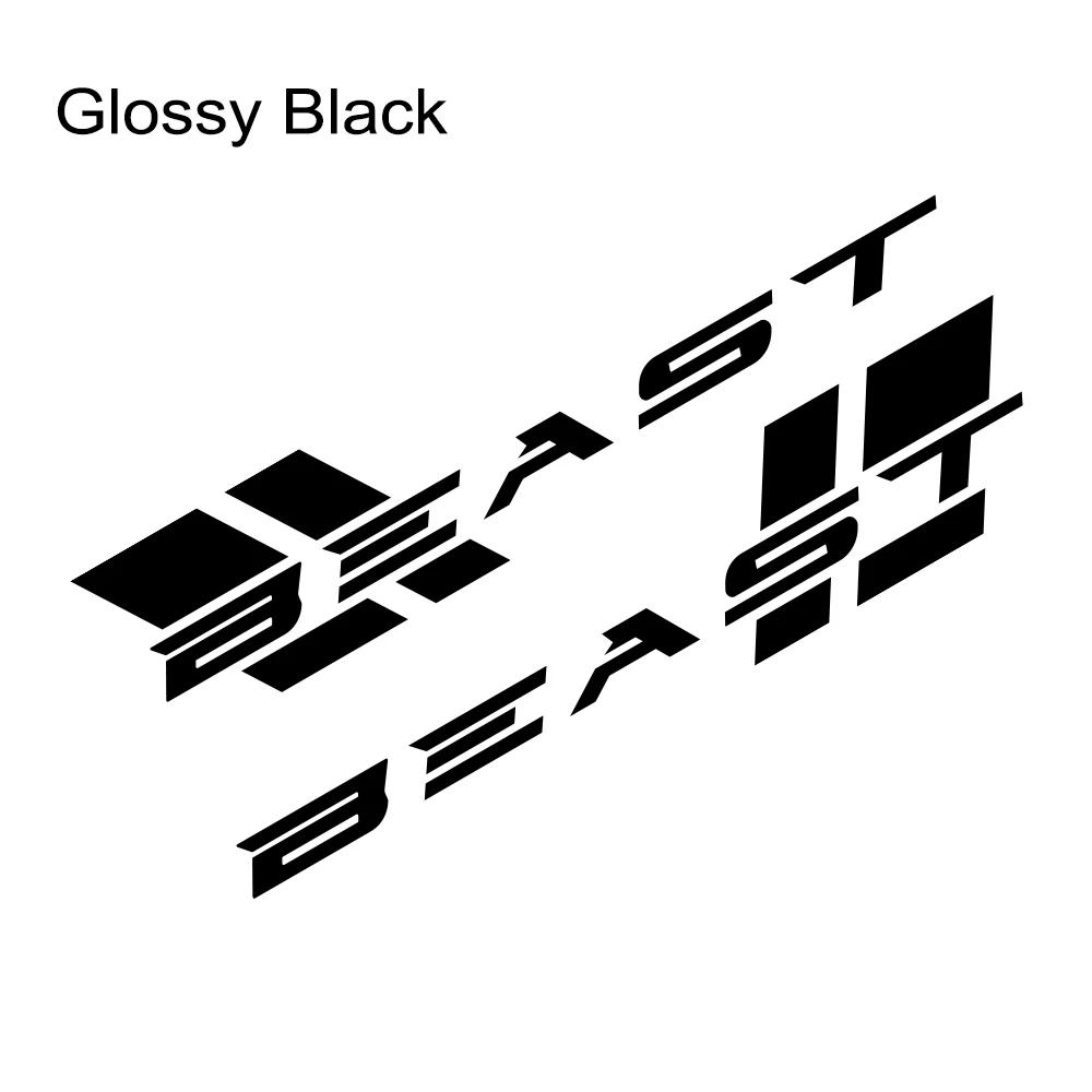 2Pcs BEAST Car Side Door Stickers Auto Body Bumper Windows Vinyl Decor Creative Sport Cool Style Decals Car Tuning Accessories 1 Pair