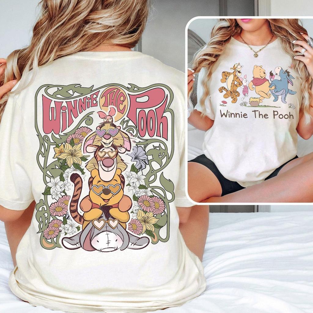Retro Winnie The Pooh Shirts, Disney Pooh Shirt, Vintage Winnie Pooh and Friends Shirt, WDW Disneyland Trip Shirt, Disney Family Trip Shirts