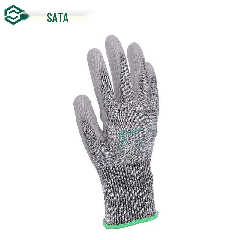 SATA PU Coated Anti-Cut Work Gloves 9