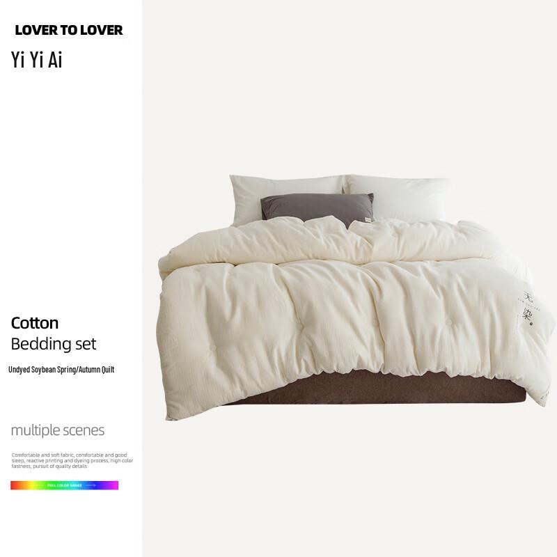 Yiyiai ungefärbte Sojabohnenfaser Frühling/Herbst Bettdecke