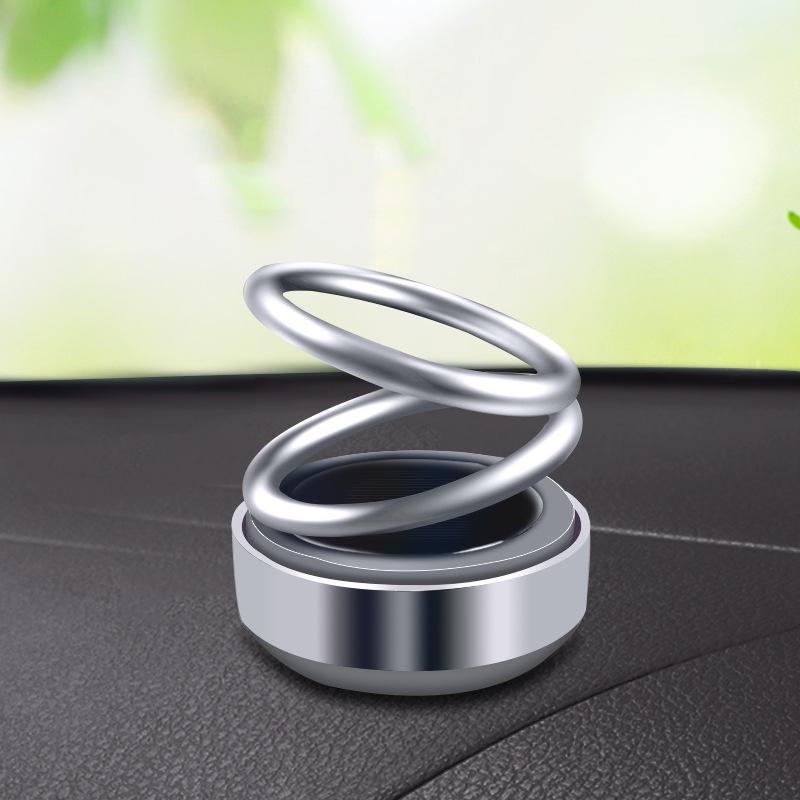 New Solar-Powered Rotating Car Perfume Ornament