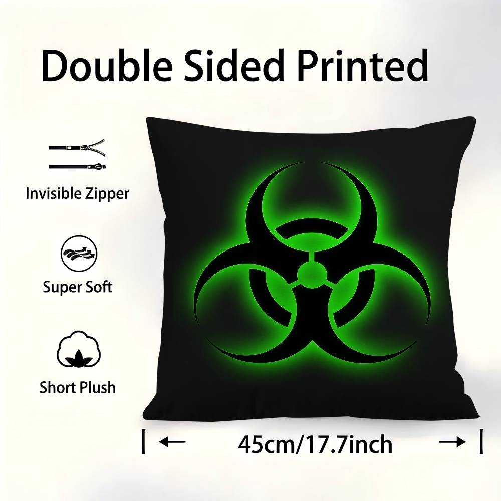 Game R-Resident E-Evil Cushion Cover Car Throw Pillow Case For Sofa Car Christmas Gift 40X40Cm 45X45Cm