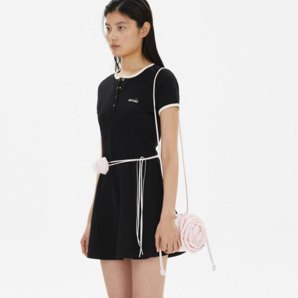 EMIS CORSAGE STRING MINI BAG (Ivory, Pink, Black/Ivory)