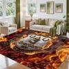 Everton Football Design Crystal Velvet Rug Soft Decorative Mat for Bedroom Entrance
