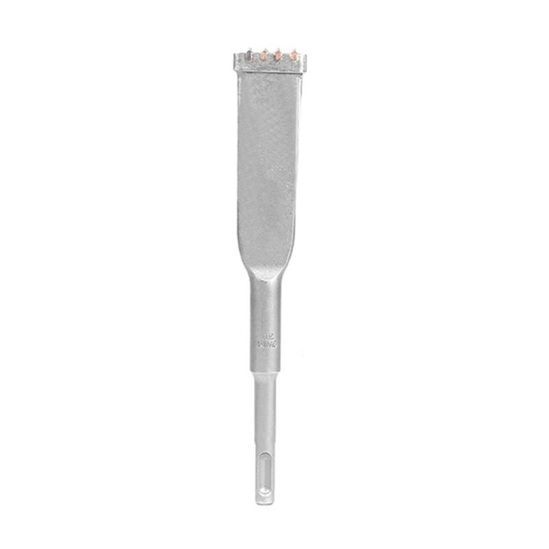 

Steel 4 Tooth Chisel with 10mm Round Shank Ideal For Wall Chiseling Tile Breaking And Renovations Tasks