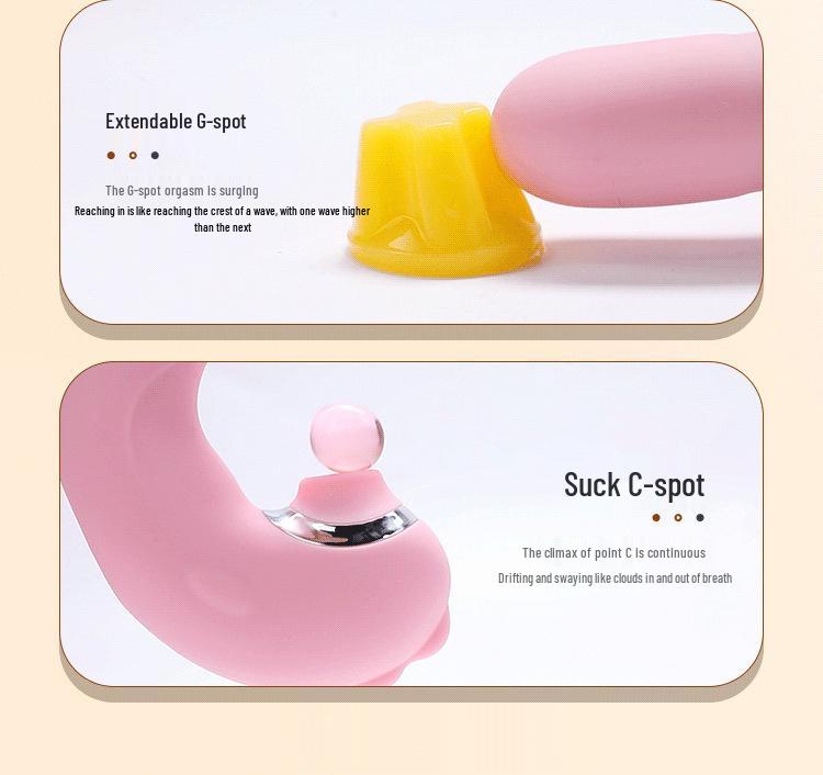 Seahorse Telescopic Vibrating Wearable Female Adult Toy with Strong Suction and Vibration