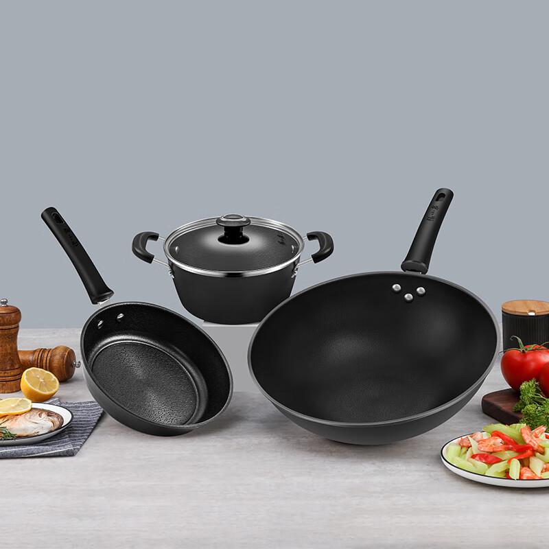 Zhang Xiaoquan Snow Wave Pattern Iron Cookware Set