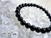 Powerful Morion Stone Bracelet for Men and 8mm Natural Stone for Purification Roomy Women (Pebble Stone) (Women's Large, Approx. 17cm, Fit)