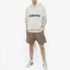 Fear of God Essentials Fall/Winter 2021 Knit Hoodie With Logo Men Tops Light-Heather-Oatmeal FOG-FW21-101