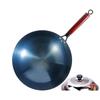 Wutuo 38cm Stainless Steel Round Bottom Wok Set