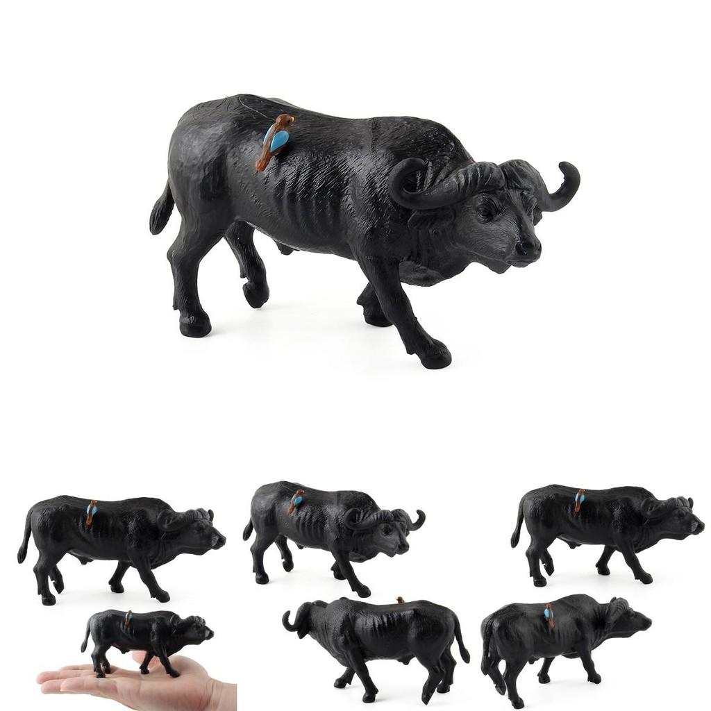 Wild Animal Water Buffalo Model Plastic Toy For Kids Educational Playroom Decor
