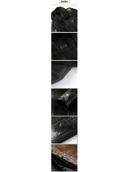 Herren Plus Size Dicke Lederjacke mit Pelzfutter - Winterbekleidung