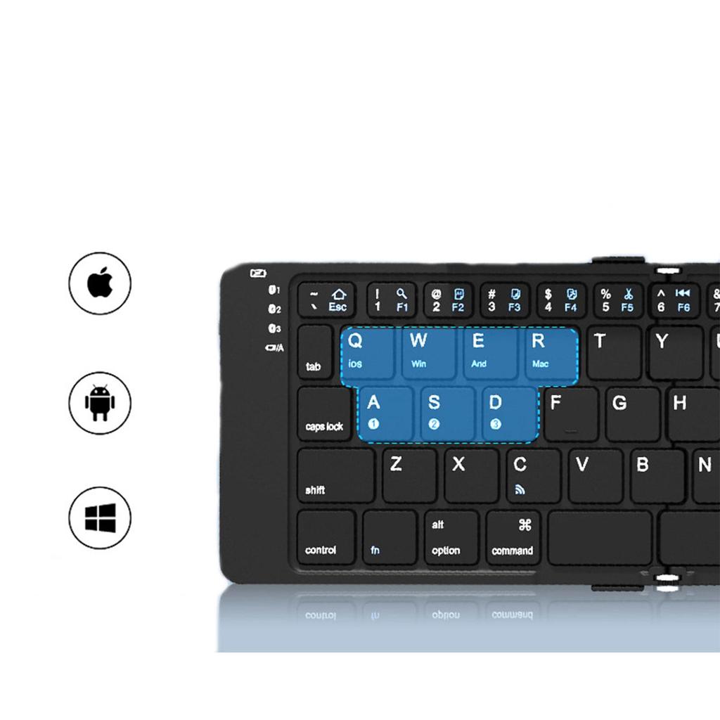 Folding Bluetooth Keyboard with Digital Zone Mobile Phone Tablet Portable External Wireless Bluetooth Mute