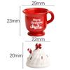 2/5Set Mini Snow-Topped Coffee Cup Decoration Miniature Christmas Cup Scene Landscape Resin Dollhouse Accessory Xmas Craft Gift