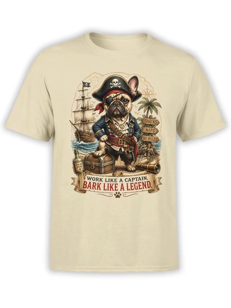 Pirate Legend French Bulldog Tshirt Unisex S