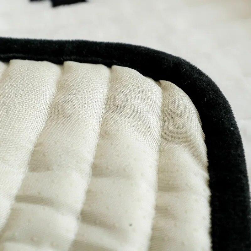 Thickened Black and White Sofa Cushion Winter Plush Non-Slip Simple Modern Plaid Straight Row Sofa Cover Cover Cloth Cushion