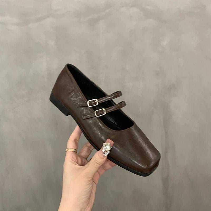 New Spring Square Toe Women Mary Jane Shoes Outdoor Comfort Soft Sole Shoes Ladies Outdoor Shoes