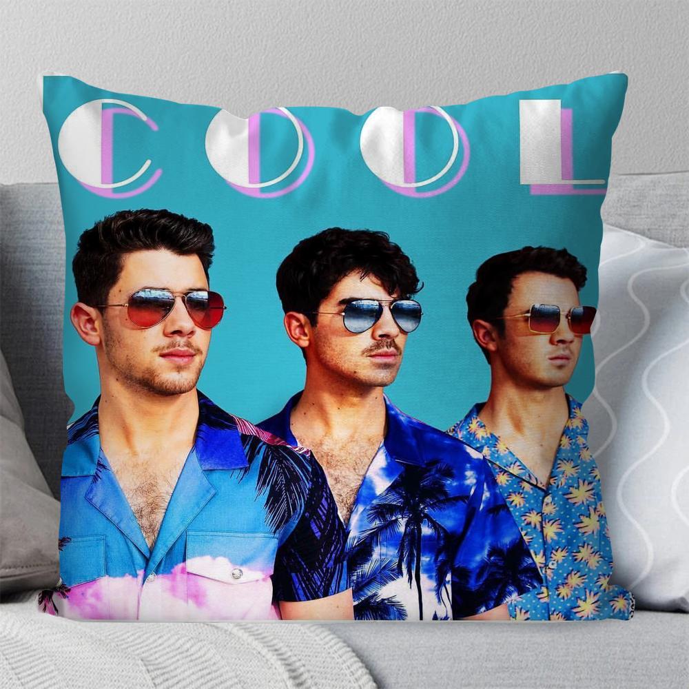 Band J-JONAS B-BROTHERS Kuddfodral Fyrkantig Kudde Sovrum Soffa Fritidskomfort Kuddar Bil Vardagsrum Heminredning 40X40