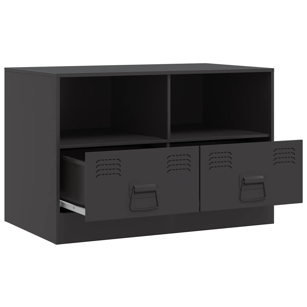 Vidaxl Szafka Pod Telewizor, Czarna, 67X39X44 Cm, Stalowa