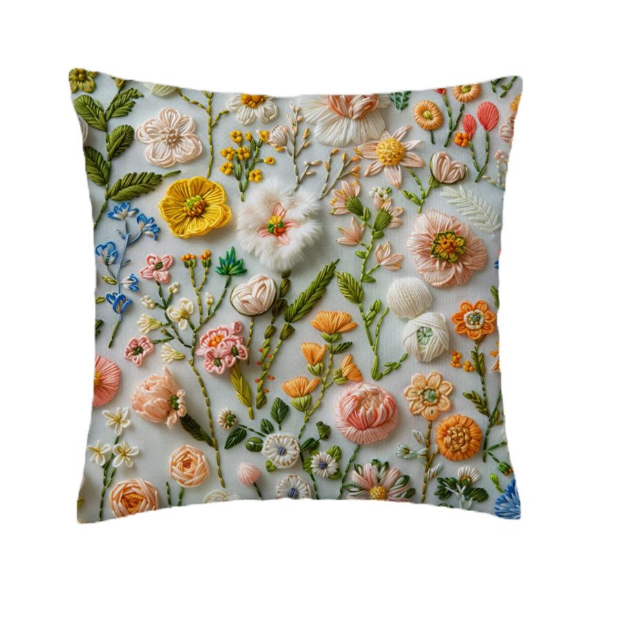 1pcs 45cm 3D Soft Cushion Pillow Cover Elegant Plant Floral Pillowcase for Home Living Room Bedroom Decoration Cushion Cover