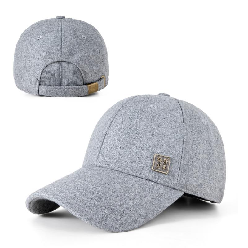 Autumn and winter wool sealing fashion baseball cap men's simple versatile cap women's outdoor warm sun protection hat