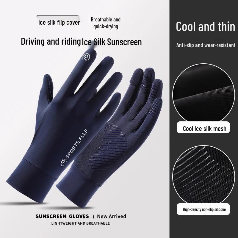 

Men s Fingerless Anti-UV Sun Protection Gloves for Driving & Cycling - Ice Silk Summer Style
