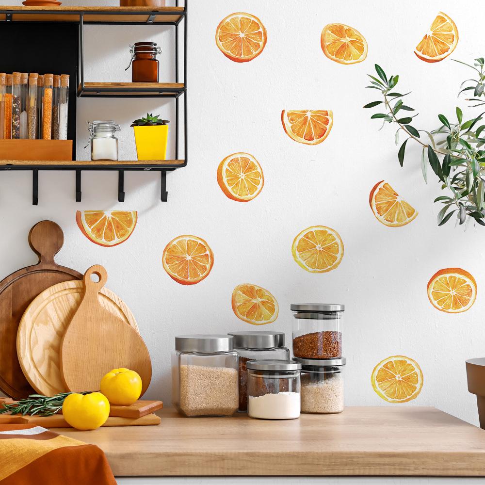 Fruit and Orange DIY Kitchen Dining Room Home Background Beautification Wall Stickers