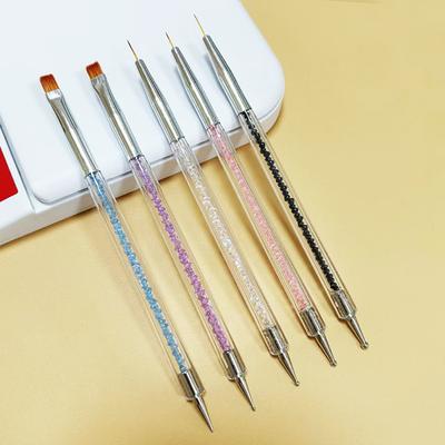 5Pcs Nails Art Dotting Pen Nails Brushes For Nails Art Accessories Tools Kits Nail Supplies For Professionals Manicure Set