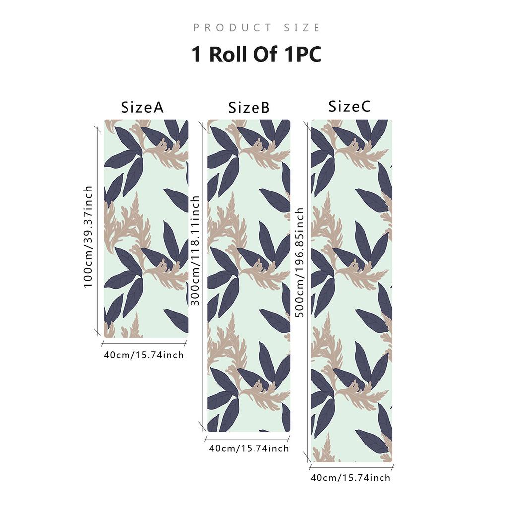 Flower Ink Wall Sticker Self-Stick Simple Gray-White Purple Pink Blue And White Wallpaper Self-Stick Household Moisture-Proof Wallpaper