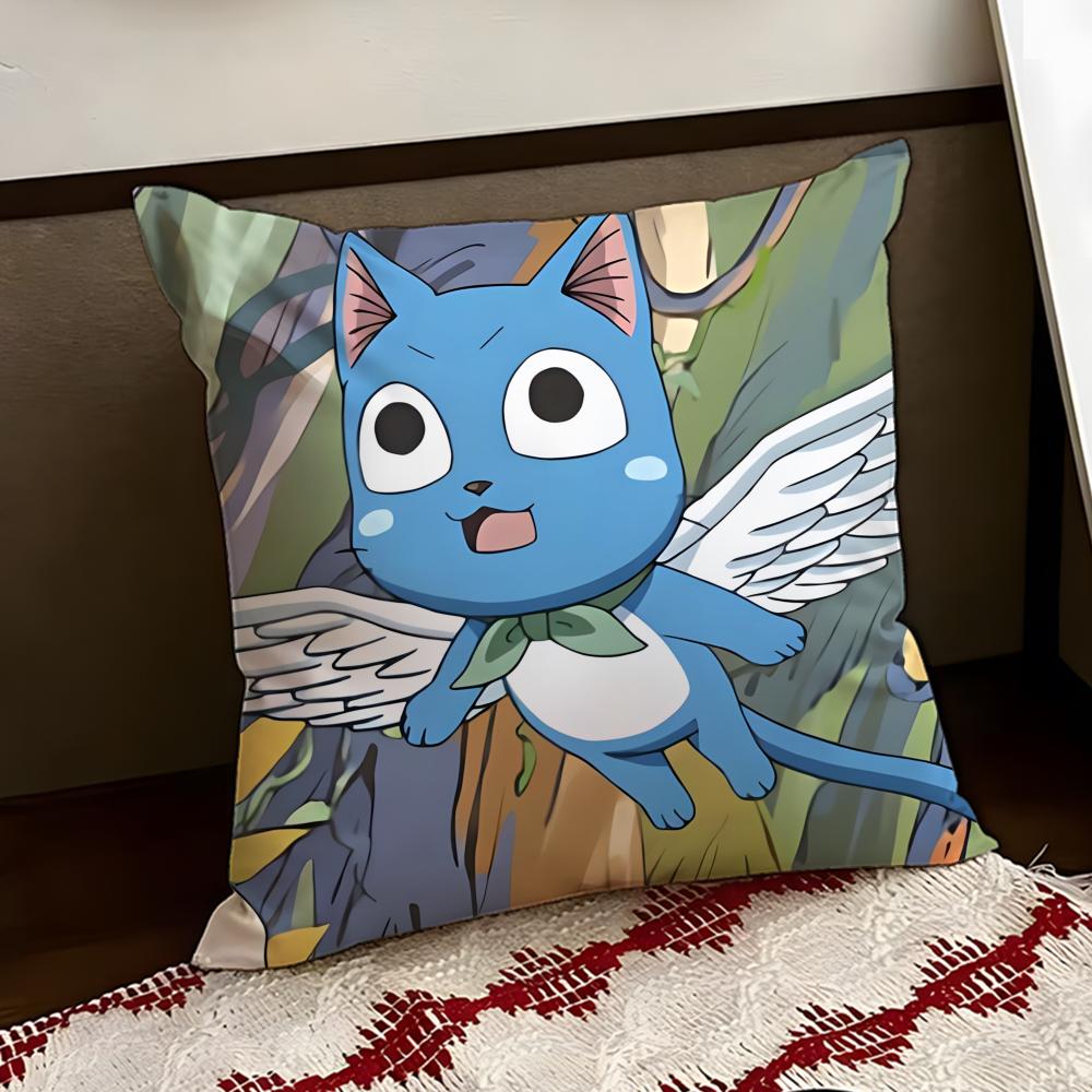 Cute FFAIRY TTAIL Cushion Cover Reversible Soft Durable Pillow Cover Home Car MultiScene Use for Daily Comfort