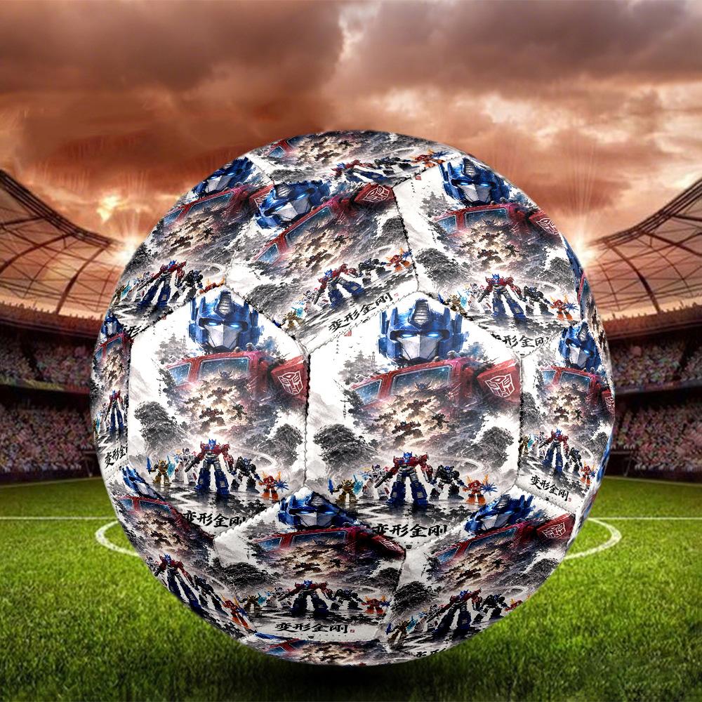 Transformers Print Size 5 Soccer Ball, Standard Match Football for Sports Game and Team Practice, Ideal Gift for Soccer Fans