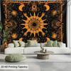 Black Gold Sun and Stars Tapestry Bohemian Living Room Wall Hanging Mystical Style Room Decor
