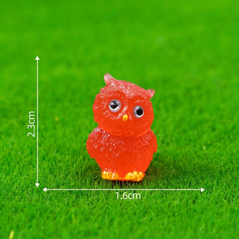 

Светящиеся Милые Фигурки Сов Садовые Ландшафтные Декоративные Аксессуары Микро-ландшафт Маленькие Украшения cute owl красный